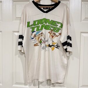 Pre-Owned Looney Tunes White Cream Oversized Jersey Size XL